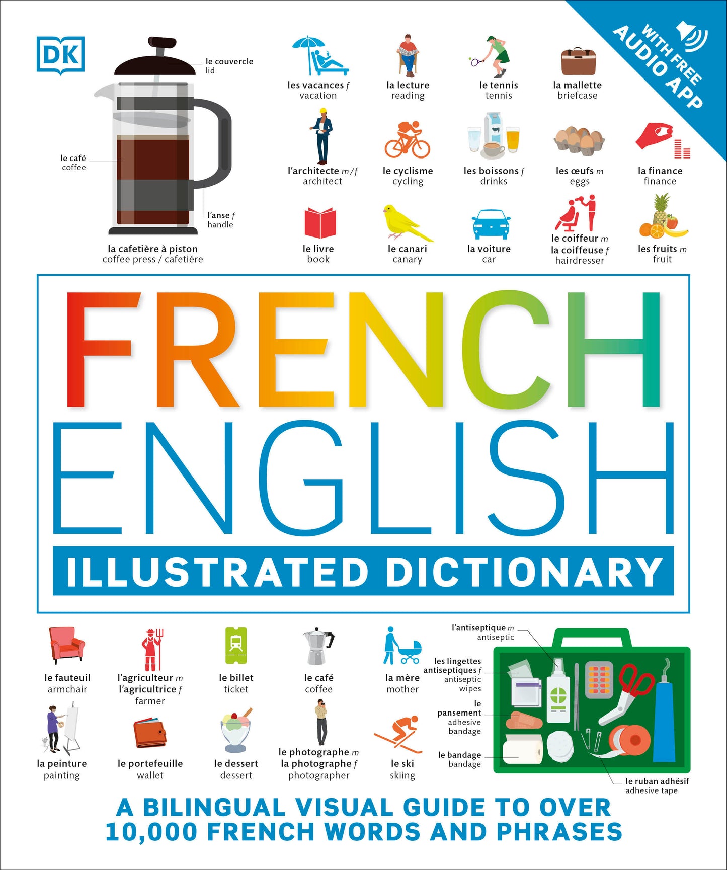French - English Illustrated Dictionary - A Bilingual Visual Guide to Over 10,000 French Words and Phrases