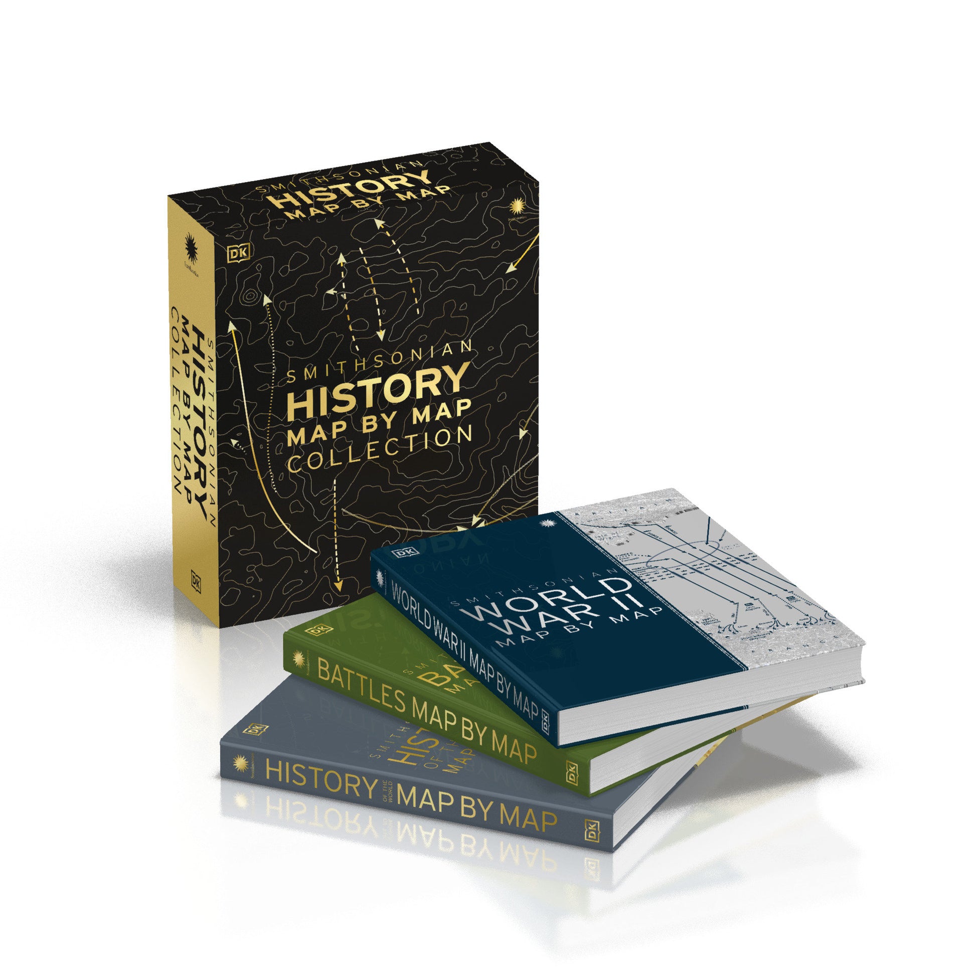 History Map by Map Collection - 3-Book Box Set - WWII, Battles, and World History Books