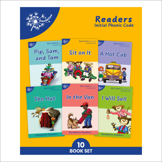 Phonic Books Dandelion Readers Set 3 Units 1-10 Sit on It (Alphabet Code Blending 4 and 5 Sound Words) - Decodable Books for Beginner Readers Alphabet Code Blending 4 and 5 Sound Words (Phonic Books Beginner Decodable)