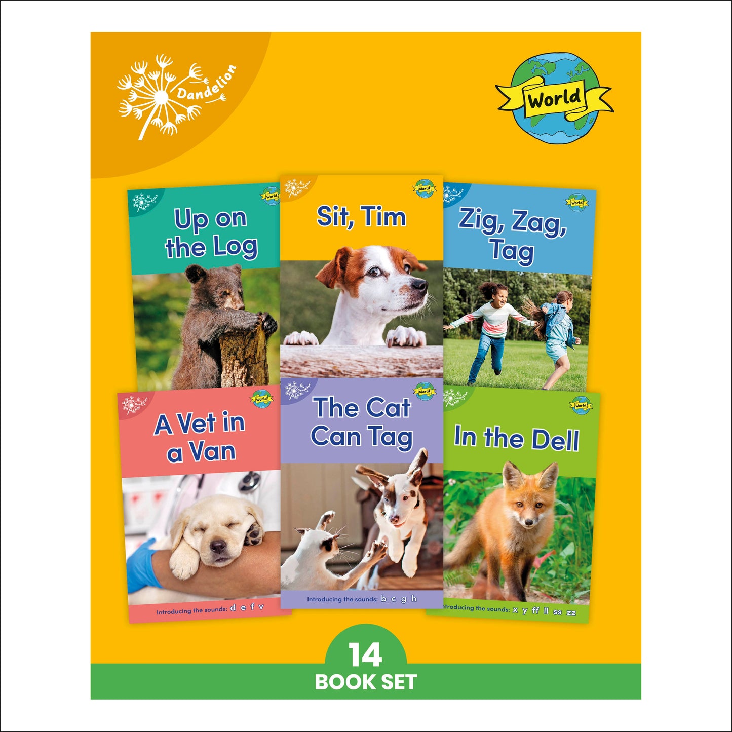 Phonic Books Dandelion World Stages 1-7 (Alphabet Code) - Decodable Books for Beginner Readers Sounds of the Alphabet (Phonic Books Beginner Decodable)