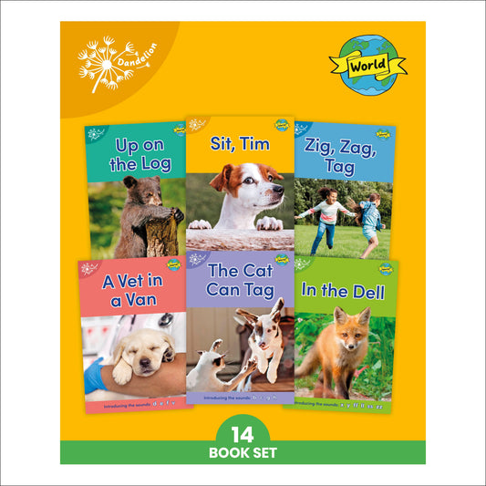 Phonic Books Dandelion World Stages 1-7 (Alphabet Code) - Decodable Books for Beginner Readers Sounds of the Alphabet (Phonic Books Beginner Decodable)