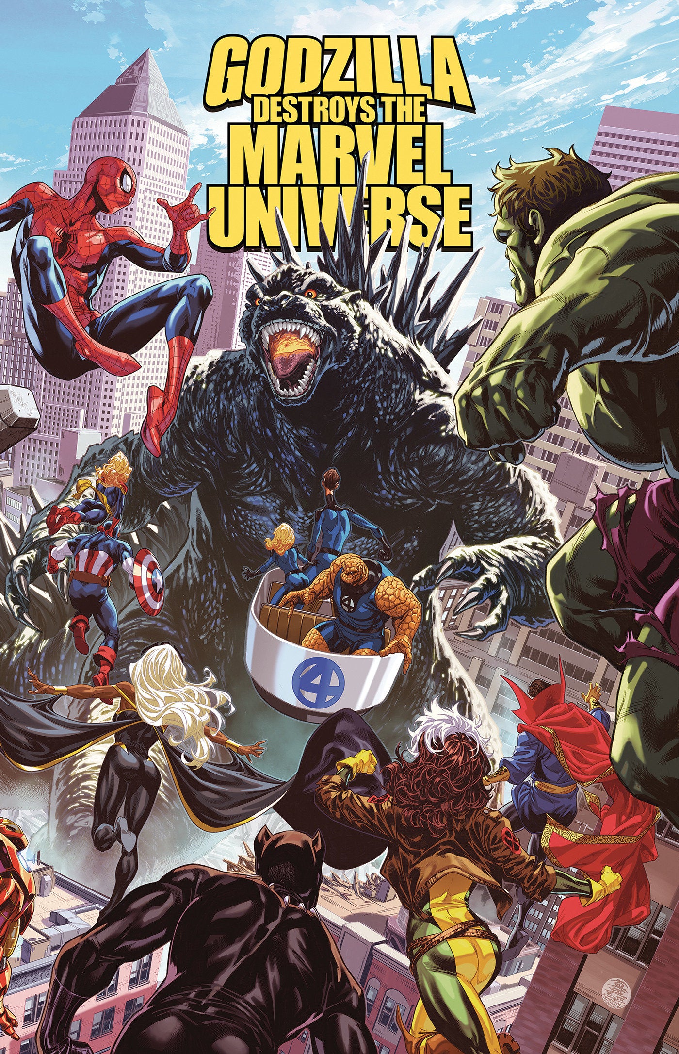 Godzilla Destroys the Marvel Universe (GODZILLA DESTROYS THE MARVEL UNIVERSE) (Book:1)