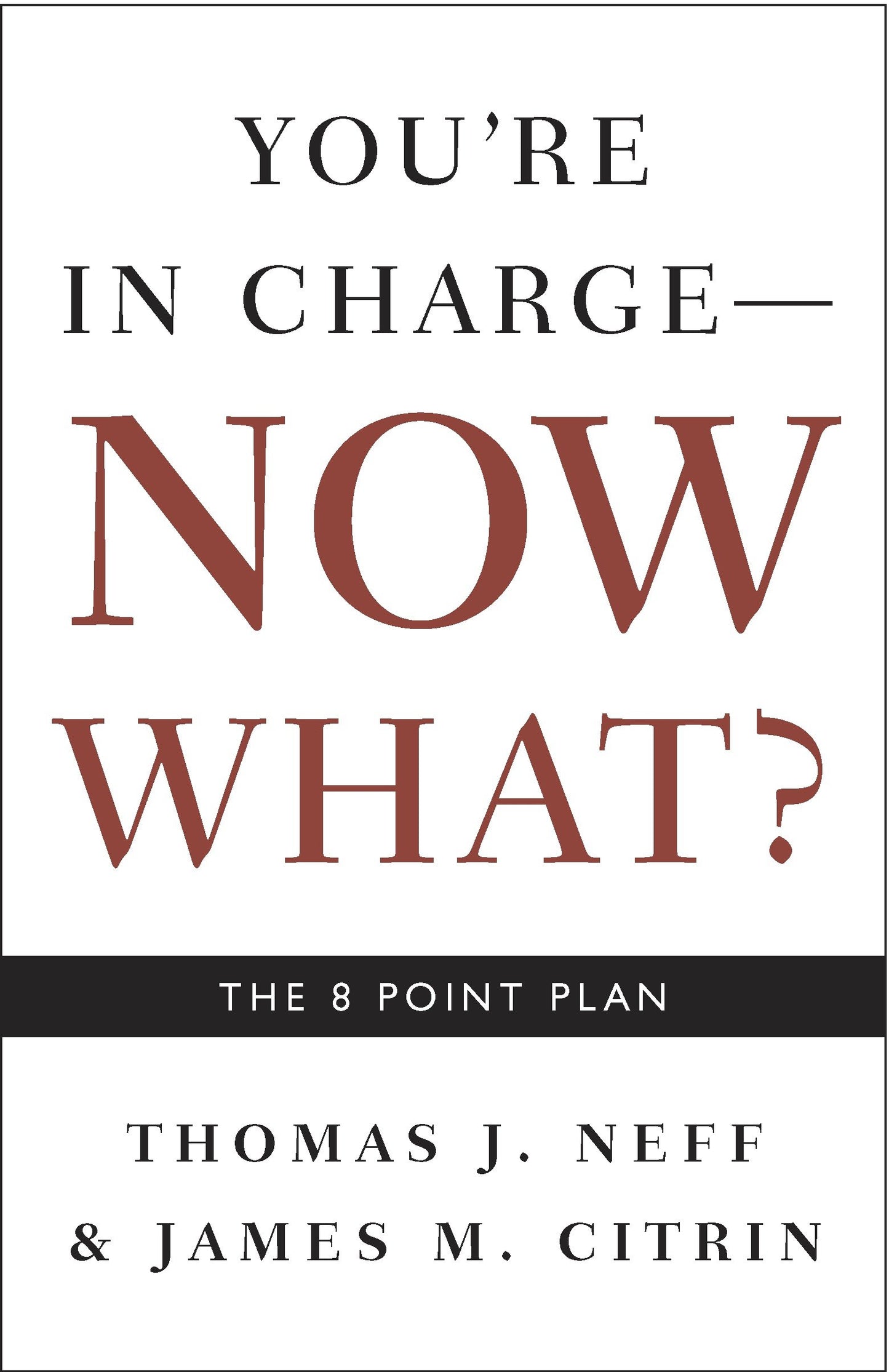 You're in Charge, Now What? - The 8 Point Plan