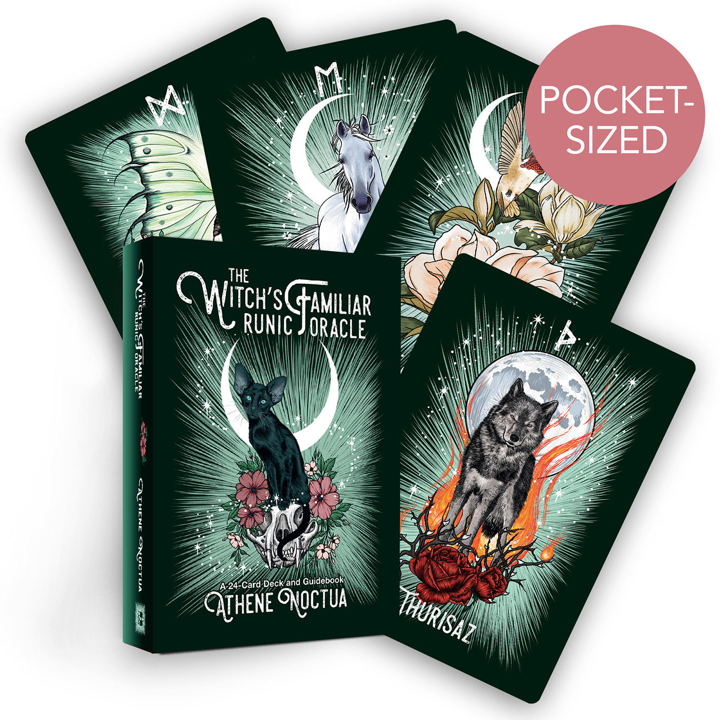 The Witchs Familiar Runic Oracle - A 24-Card Deck and Guidebook