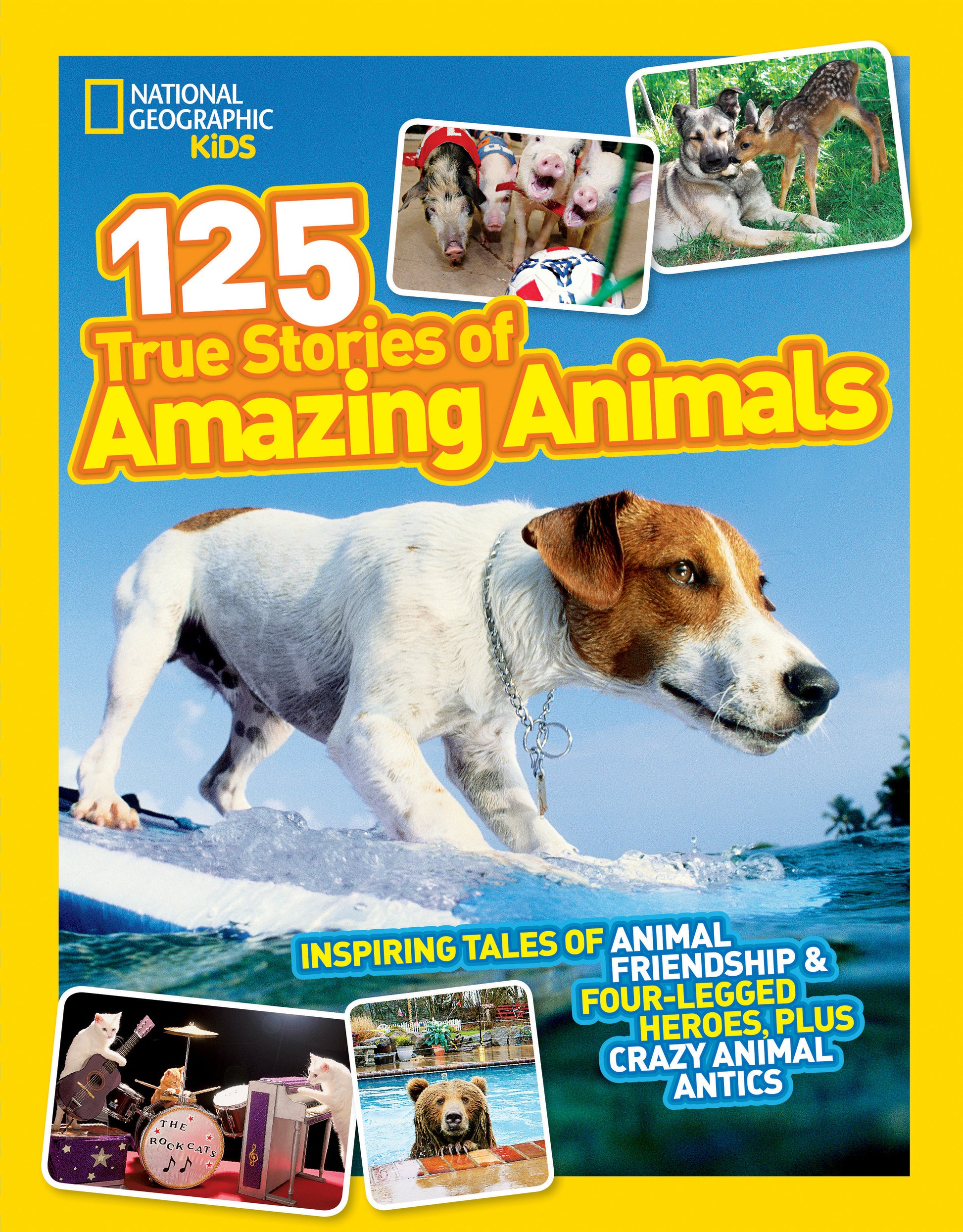 National Geographic Kids 125 True Stories of Amazing Animals - Inspiring Tales of Animal Friendship & Four-Legged Heroes, Plus Crazy Animal Antics (National Geographic Kids 125)