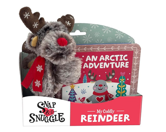 Snap & Snuggle: An Arctic Adventure: Christmas Plush Silicone Slap Bracelet and Board Book for Kids cover image