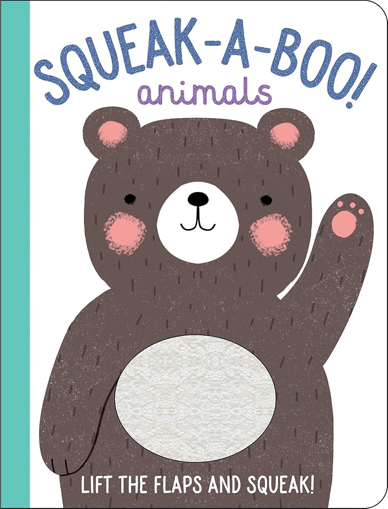 Squeak-A-Boo! Animals: Lift-the-Flap Animal Board Book with Touch & Sound by Sally Anne Garland, Elizabeth Golding