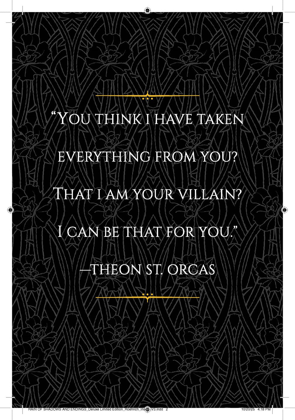 Rain of Shadows and Endings: Deluxe Limited Edition (The Legacy) by Melissa K. Roehrich (SIGNED BOOKPLATE) DAMAGED COPIES