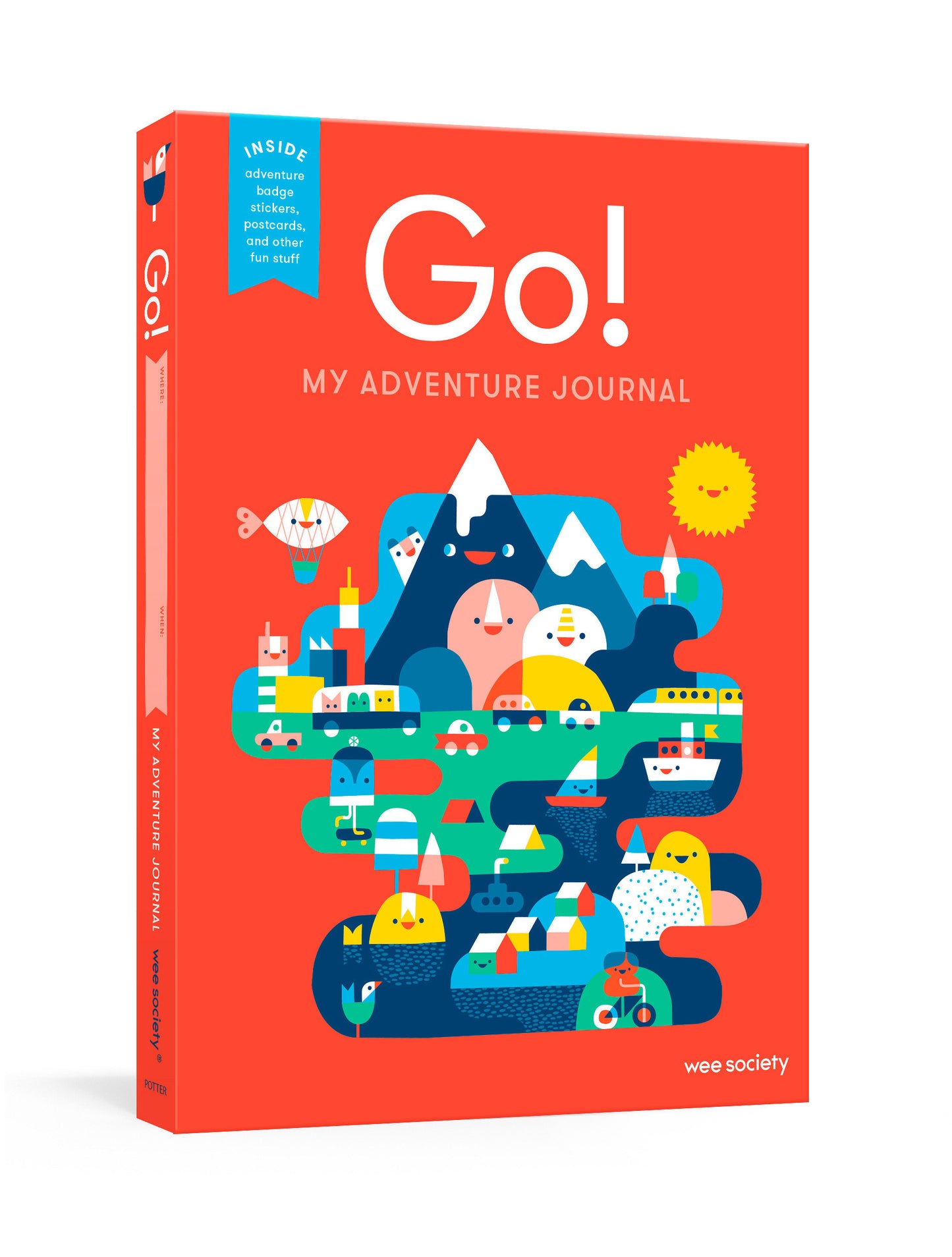 Go! (Red) - A Kids' Interactive Travel Diary and Journal (Wee Society)
