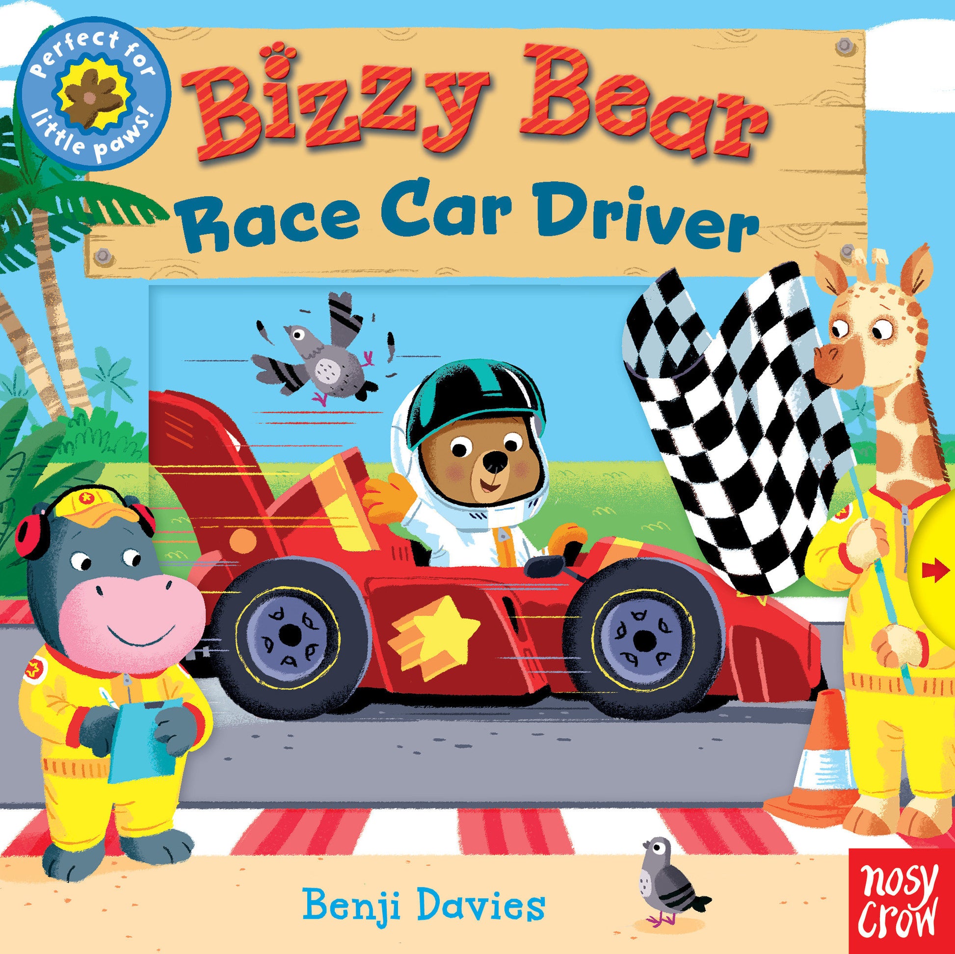 Bizzy Bear: Race Car Driver - (Interactive Board Book About Racing for Toddlers - With Sturdy Tabs and Slides to Push and Pull) (Bizzy Bear)