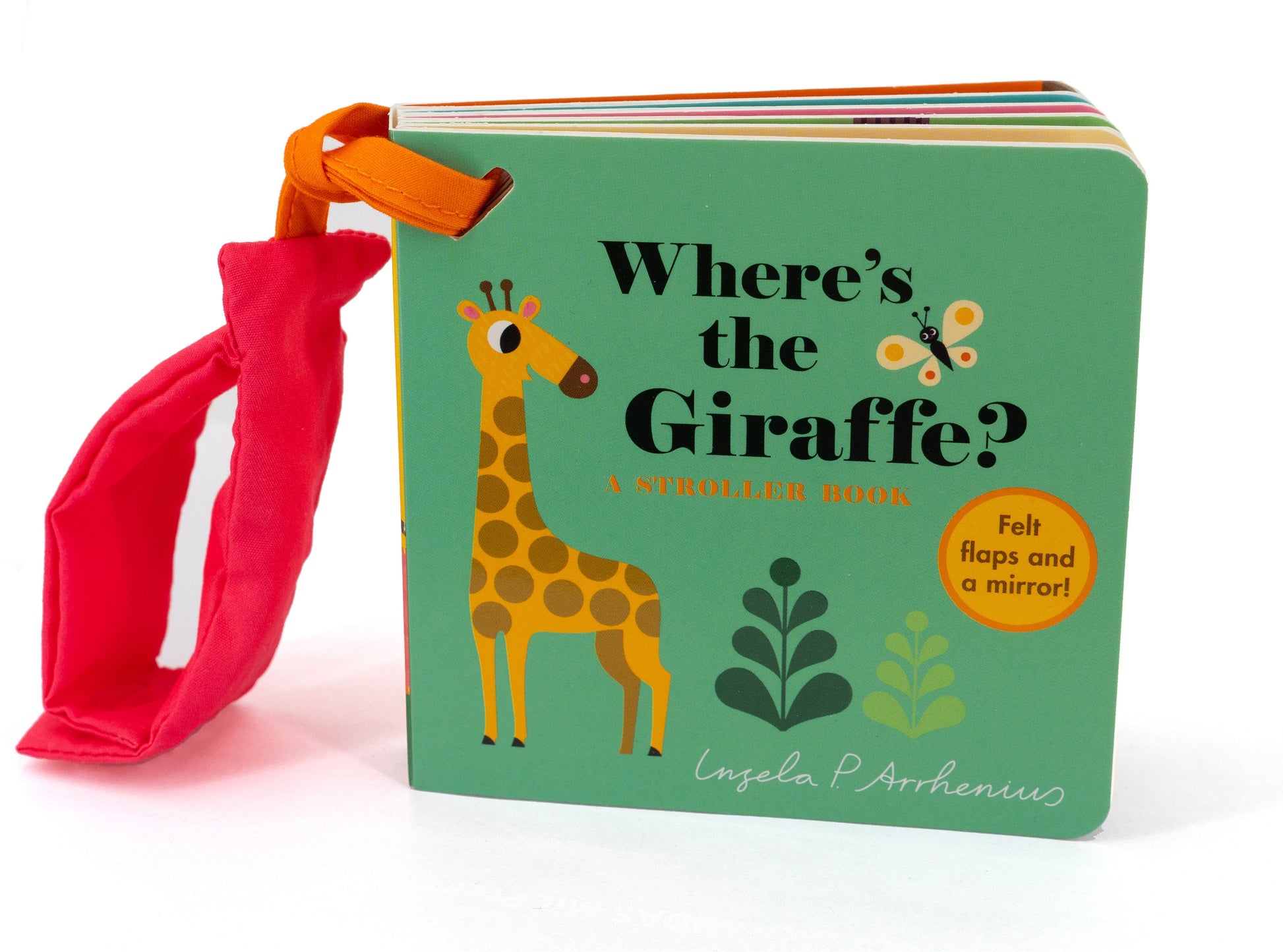 Where's the Giraffe?: A Stroller Book - (An Interactive, Sensory Lift-the-Flap Book with Felt Flaps and a Mirror for Babies & Toddlers. Jungle Animals Include a Lion, Elephant, & Crocodile.) (Where's The)