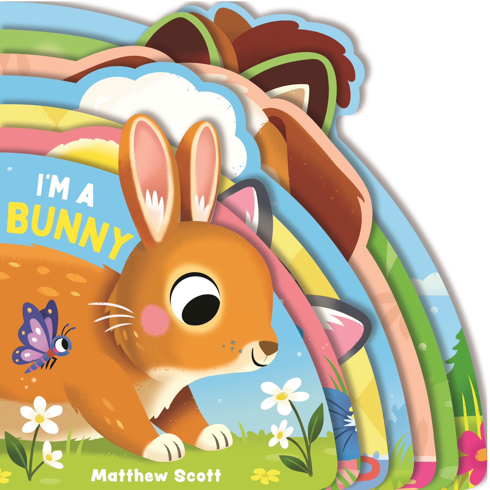 I'm a Bunny - (A Shaped Board Book Full of Animal Sounds, Lively Rhymes, and Interactive Fun for Babies and Toddlers) (I'm A... Shaped Board Book Series)
