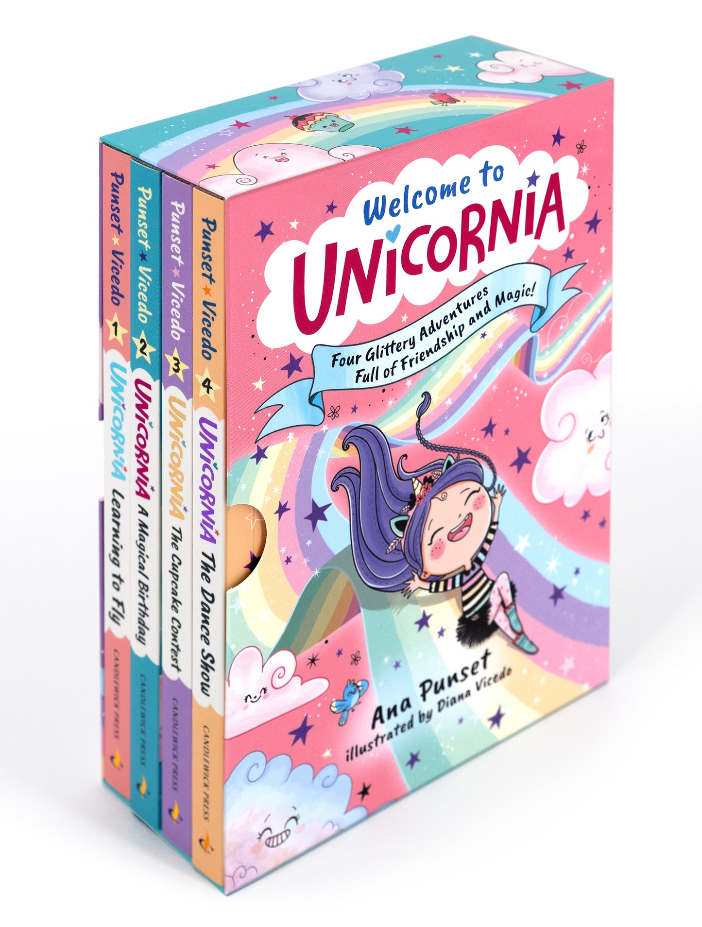 Welcome to Unicornia: Four Glittery Adventures Full of Friendship and Magic! - (Box Set of Early Chapter Readers about Unicorns) (Unicornia)