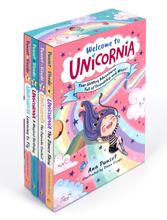 Welcome to Unicornia: Four Glittery Adventures Full of Friendship and Magic! - (Box Set of Early Chapter Readers about Unicorns) (Unicornia)
