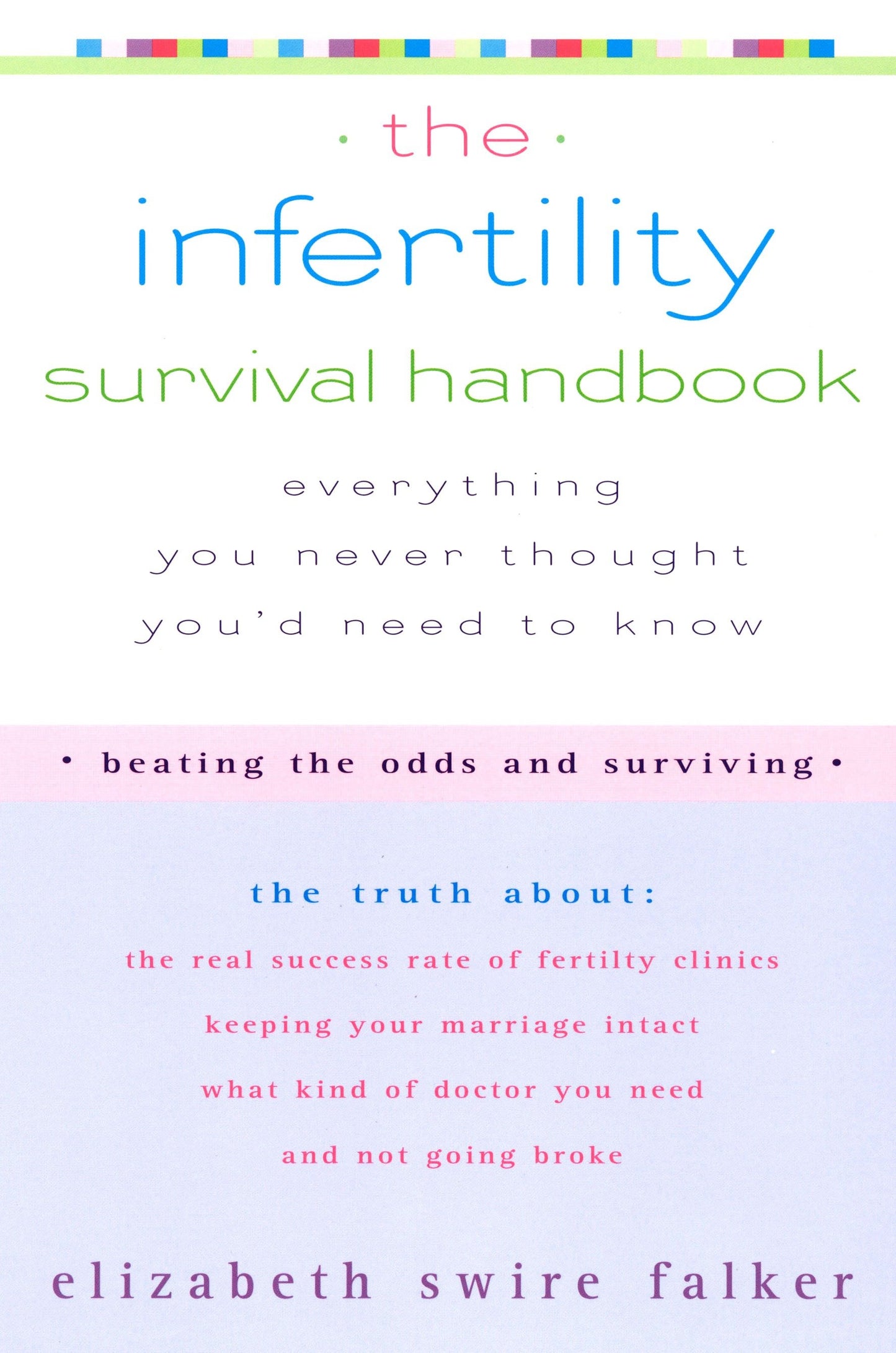 The Infertility Survival Handbook - The Truth About the Real Success Rate of Fertility Clinics, Keeping Your Marriage Intact, What Kind of Doctor You Need, and Not Going Broke