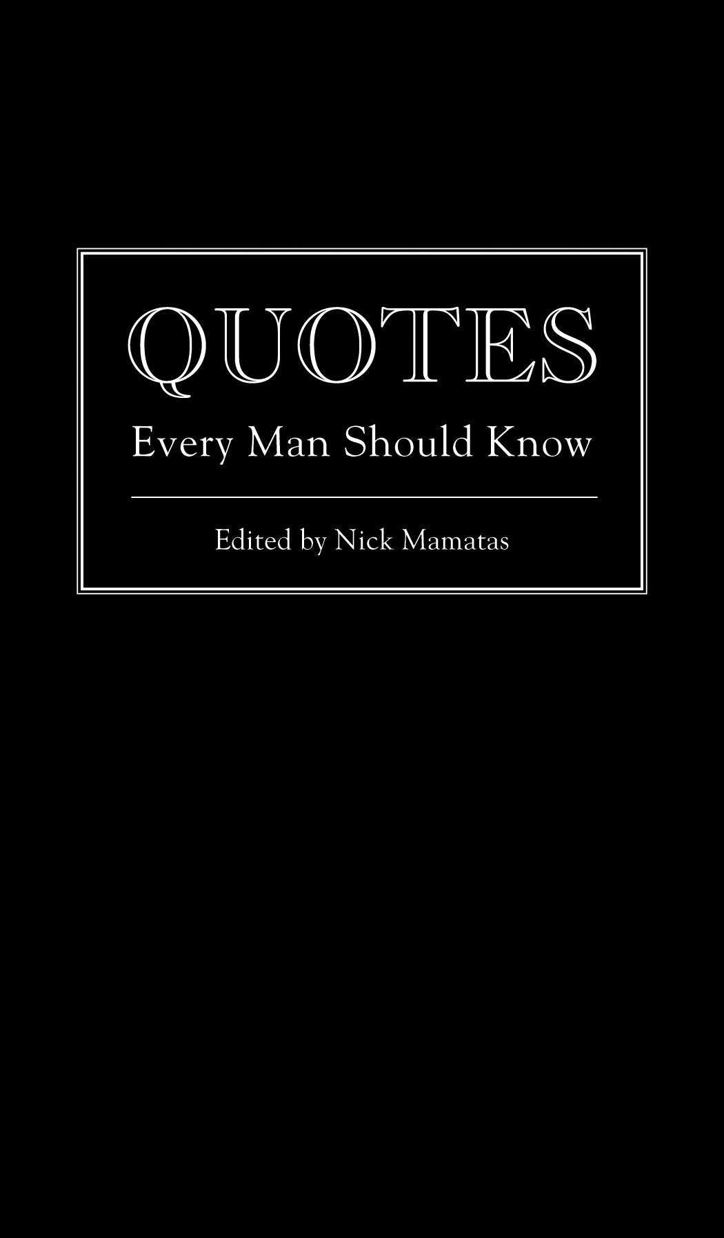 Quotes Every Man Should Know (Stuff You Should Know) (Book:12)