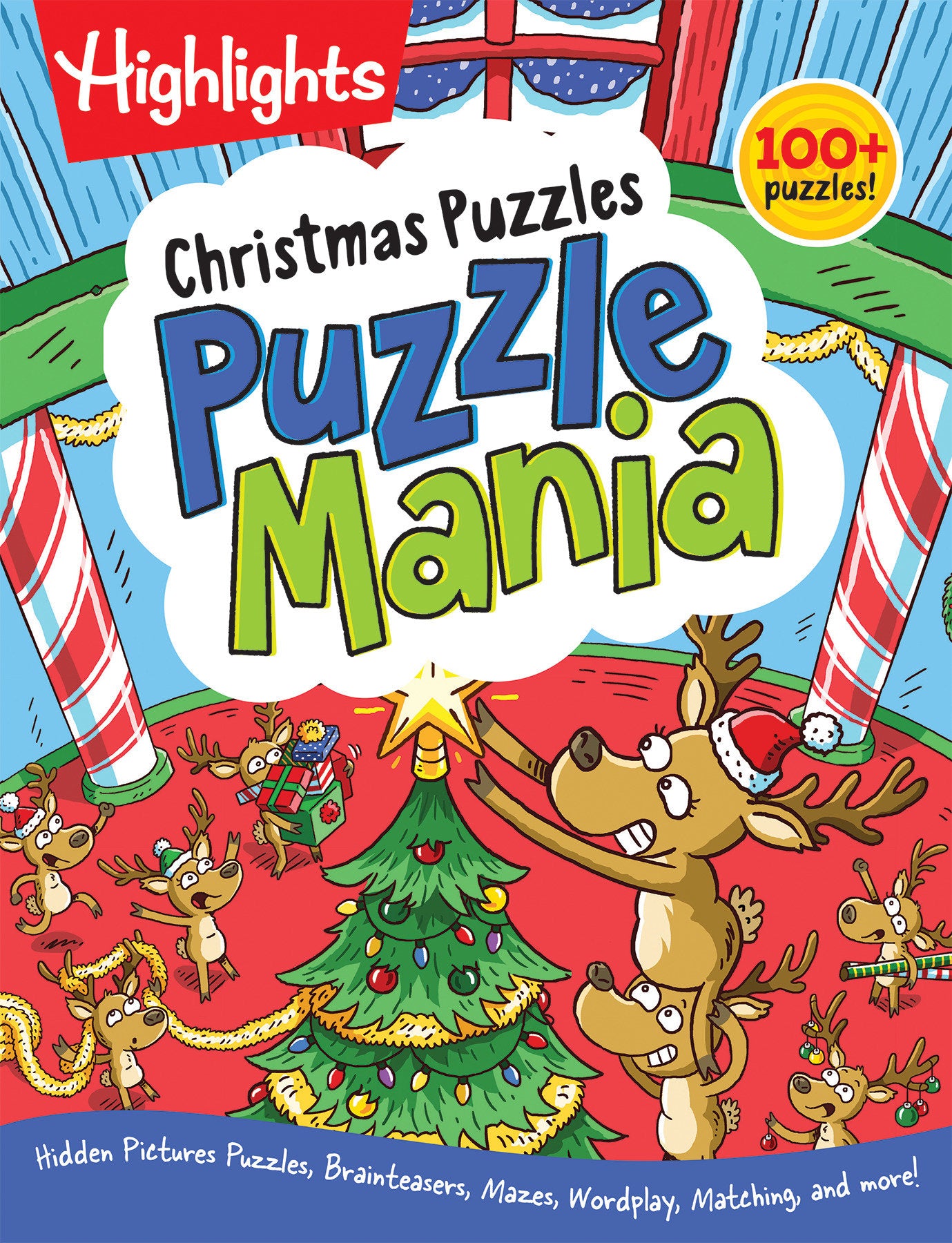 Christmas Puzzles - Kids Christmas Puzzle Book with Mazes, Hidden Pictures, Matching Games and More than 100 Holiday Activities for Kids 6 and Up (Highlights Puzzlemania Activity Books)