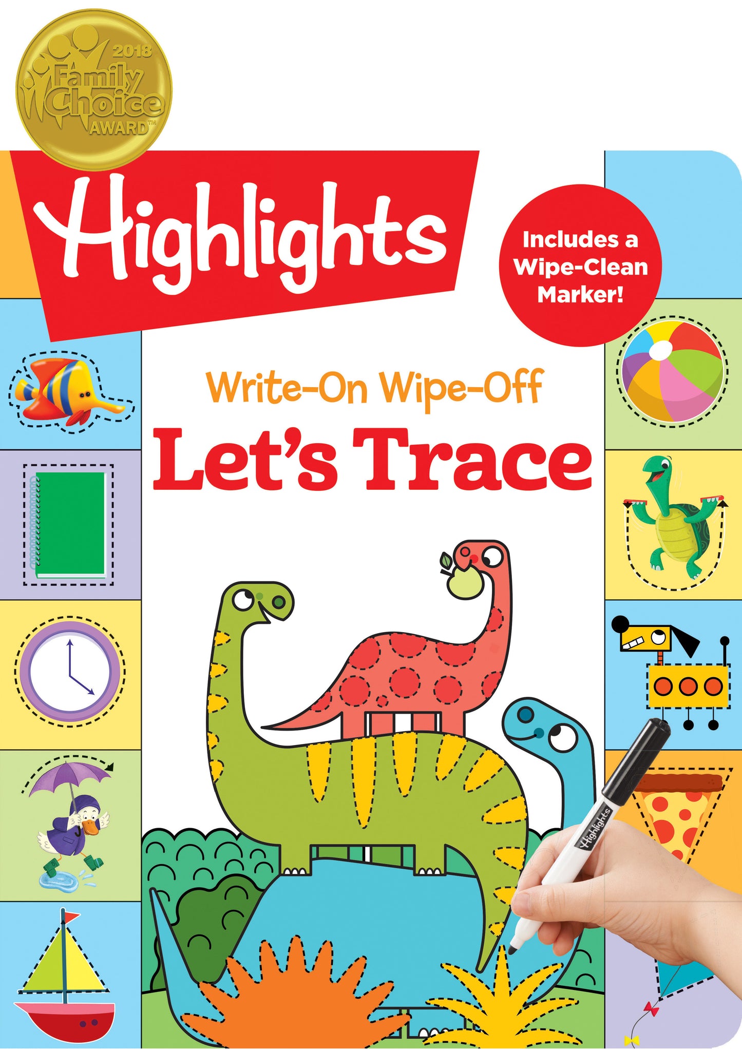Write-On Wipe-Off Let's Trace - Dry Erase Letter Tracing Workbook for Kids, Wipe Clean Activity Book with Marker (Highlights Write-On Wipe-Off Fun to Learn Activity Books)
