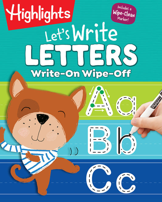 Write-On Wipe-Off Let's Write Letters - Handwriting Practice for Kids Learning to Write, Dry-Erase Lettering Workbook for Ages 3-6 (Highlights Write-On Wipe-Off Fun to Learn Activity Books)