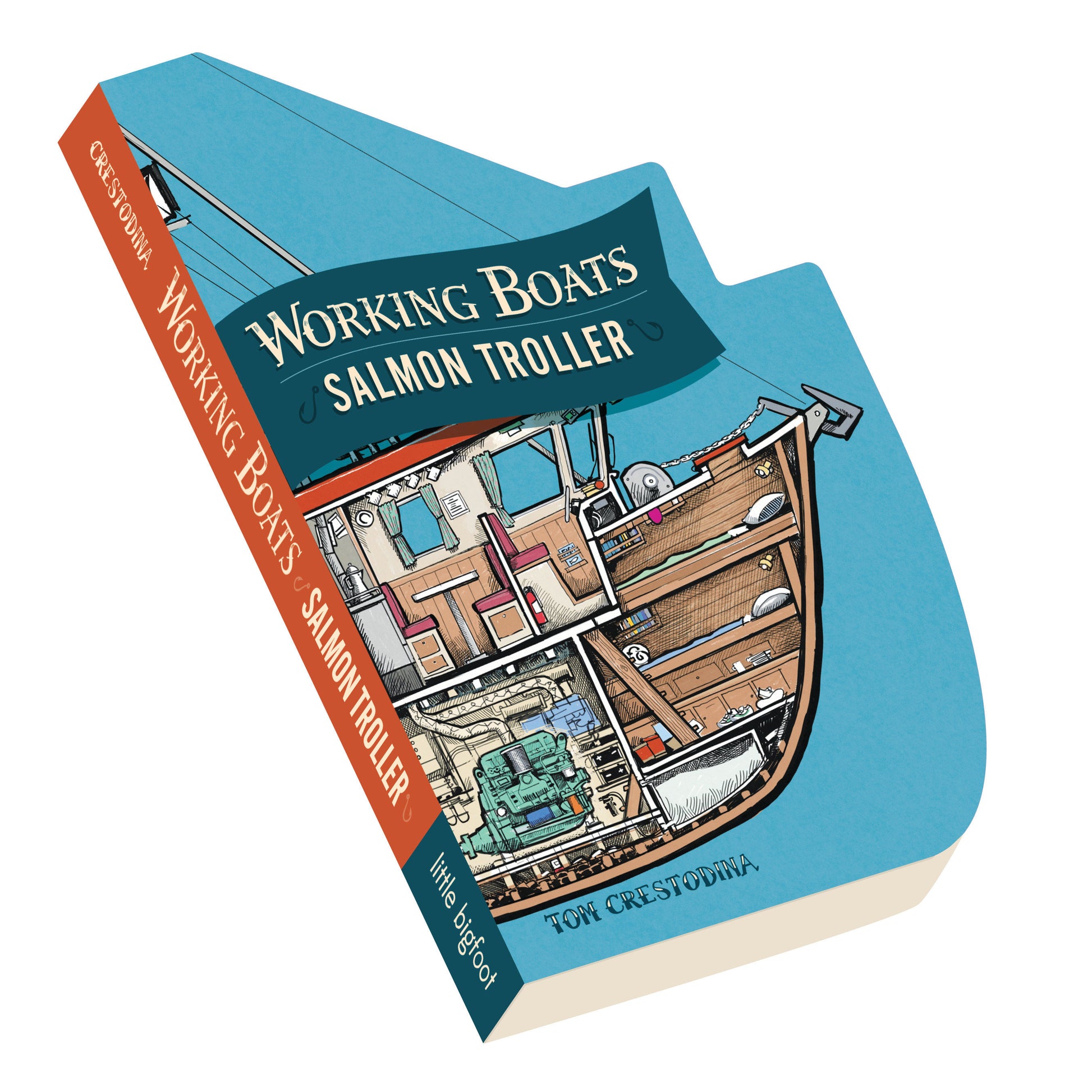 Working Boats: Salmon Troller (board book) - A Look-Inside Book (Working Boats)