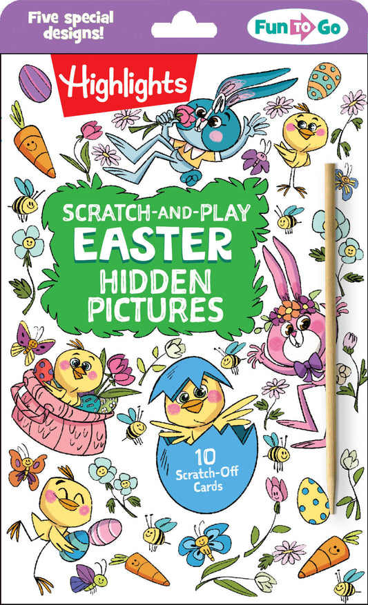 Scratch-and-Play Easter Hidden Pictures - Scratch-and-Play Easter Hidden Pictures (Highlights Fun to Go) 10 Creative Easter Cards with Hidden Pictures Puzzles and Scratch Art for Kids, Scratch-and-Play (Highlights Fun to Go)