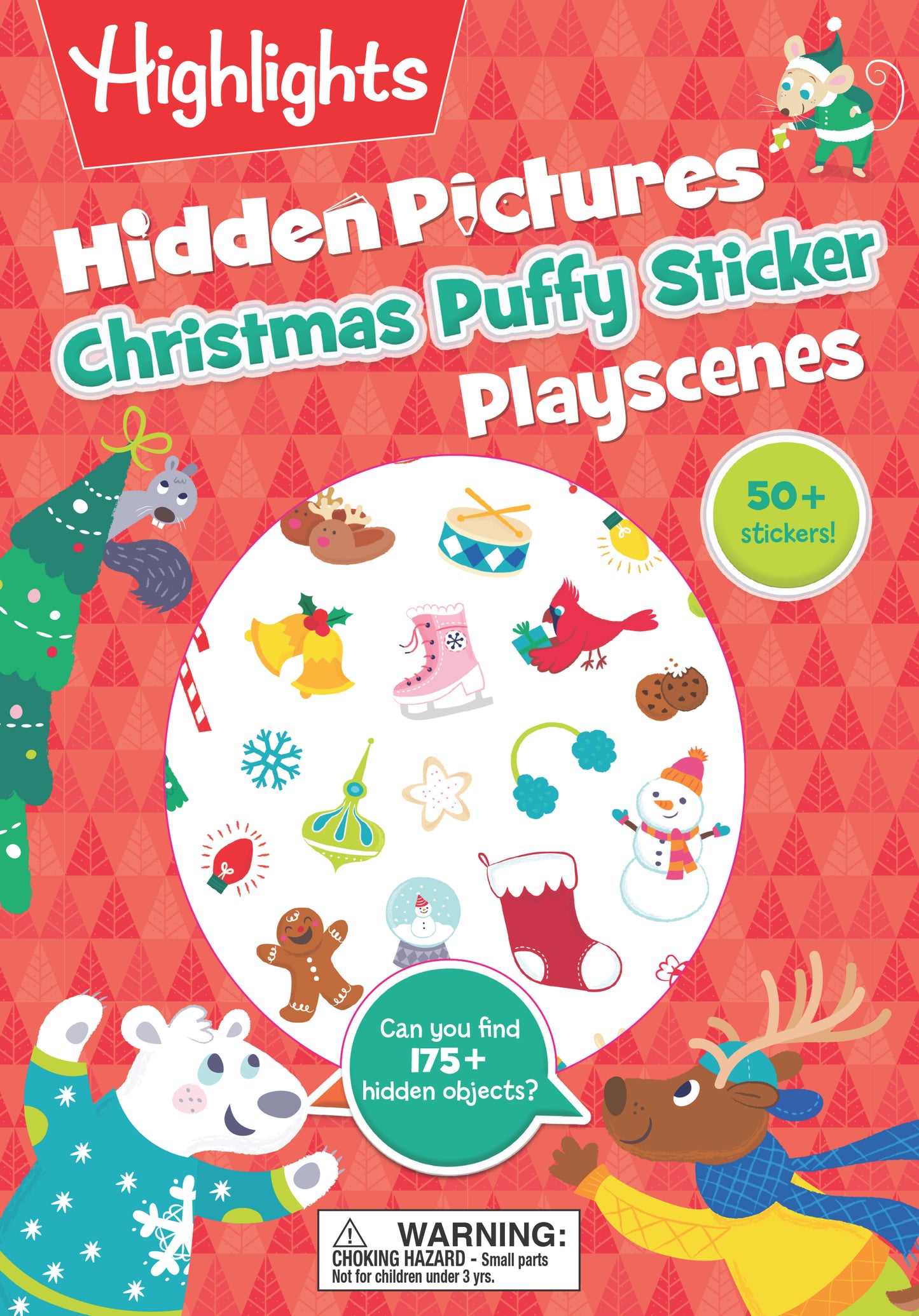 Christmas Hidden Pictures Puffy Sticker Playscenes - Christmas Activity Book with Over 50 Puffy Stickers, Festive Games and Hidden Pictures Puzzles for Kids 3-6 (Highlights Puffy Sticker Playscenes)