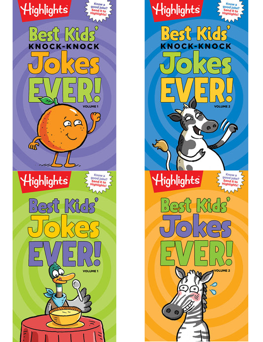 Highlights Joke Books Pack - 4-in-1 Kids Joke Book Collection, Packed with the Funniest Kid-Friendly Jokes, Silliest Cartoons and Laugh-Out-Loud Fun for Ages 6 and Older (Highlights Joke Books)