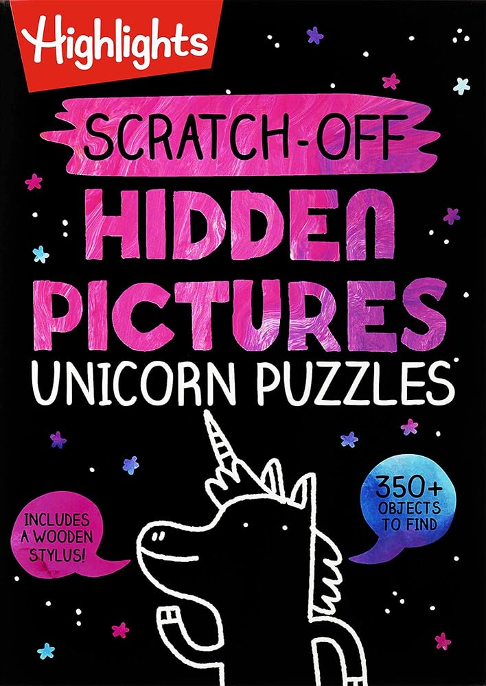 Scratch-Off Hidden Pictures Unicorn Puzzles (Highlights Scratch-Off Activity Books) by Highlights