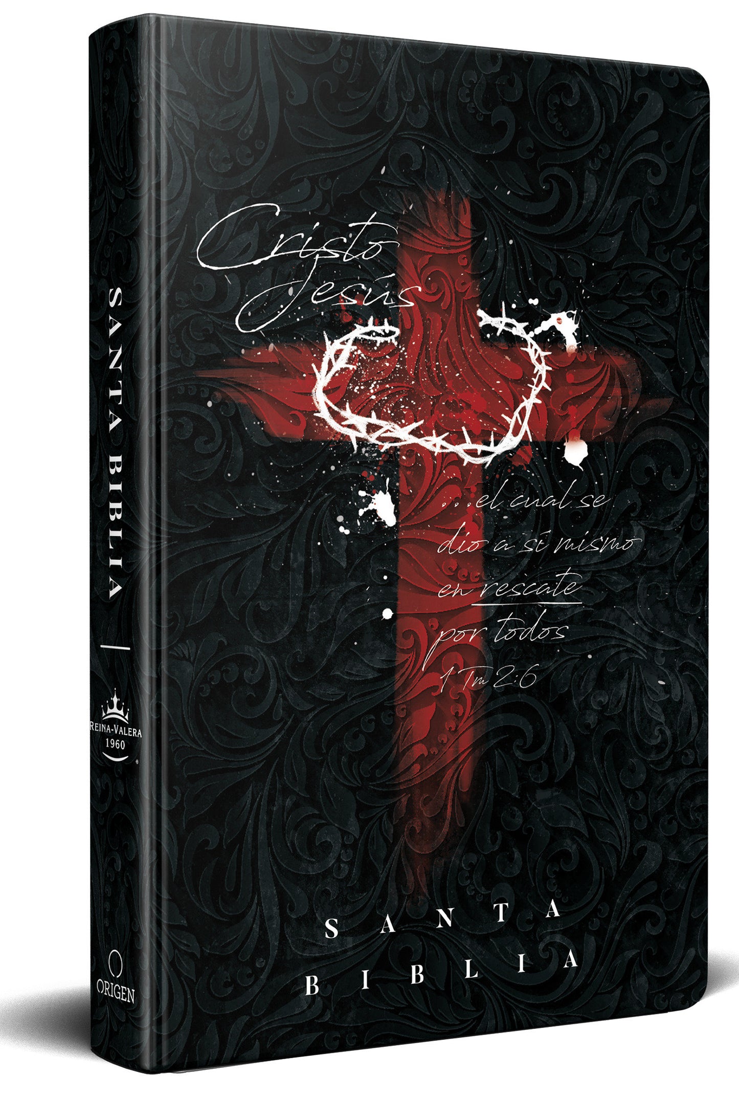 Biblia RVR 1960 letra grande tama�o manual, tapa dura cruz con corona / Spanish Bible RVR 1960 Handy Size Large Print Hardcover cross and crown