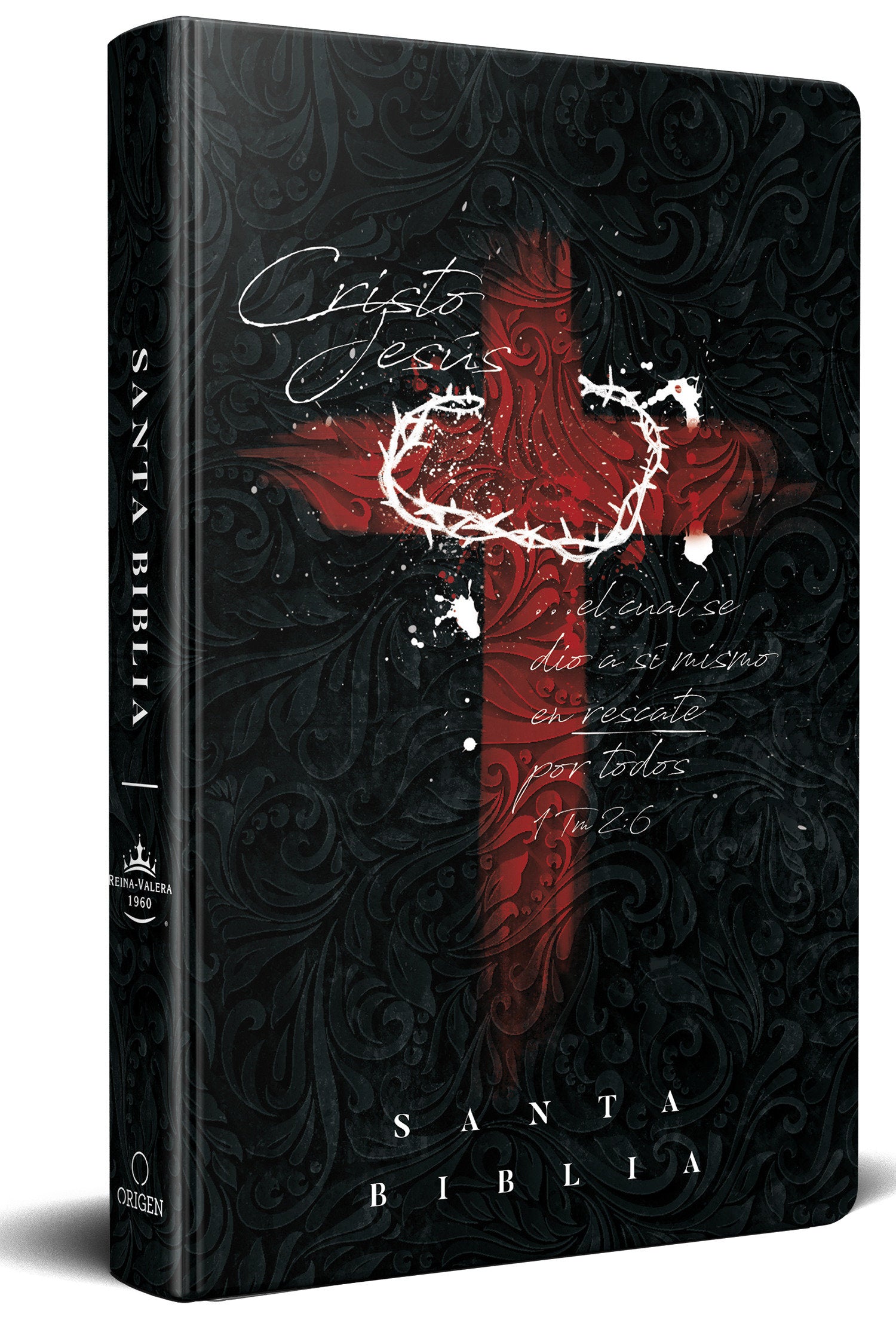 Biblia RVR 1960 letra grande tama�o manual, tapa dura cruz con corona / Spanish Bible RVR 1960 Handy Size Large Print Hardcover cross and crown