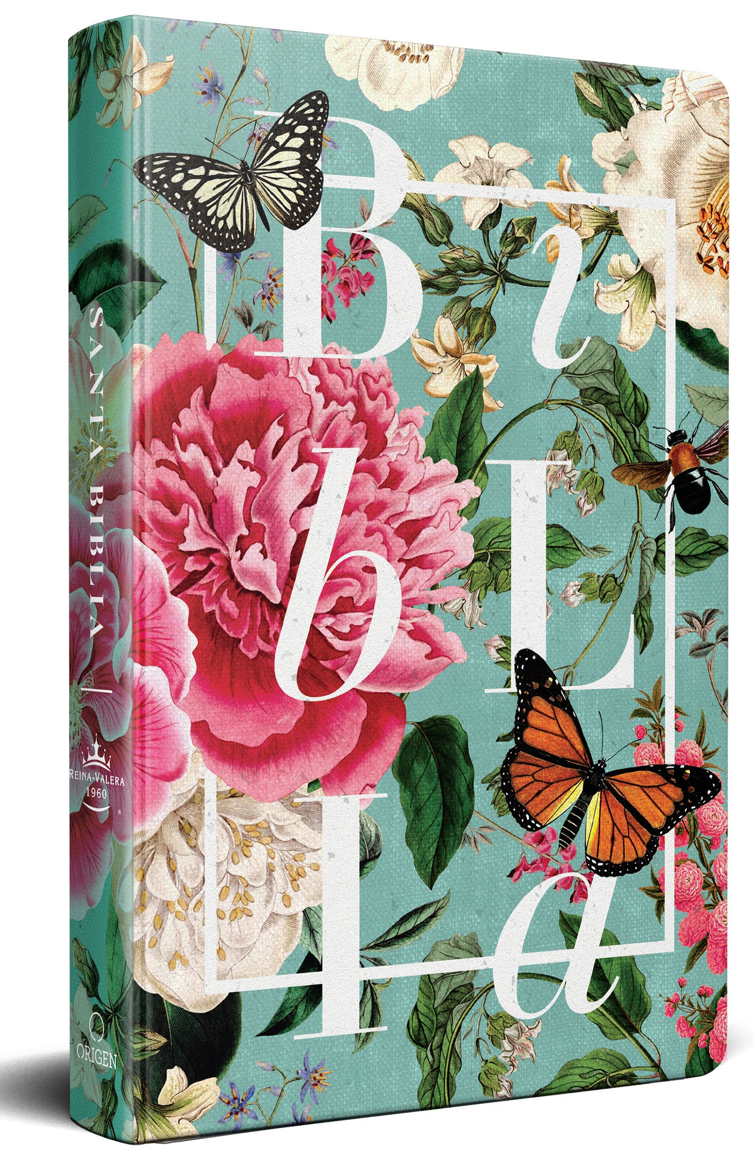 Biblia RVR 1960 letra grande tama�o manual, tapa dura Jardin de flores / Spanish Bible RVR 1960 Handy Size Large Print Hardcover Garden of Flowers