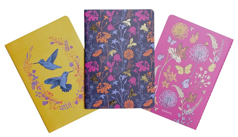 Pollinators Sewn Notebook Collection (Set of 3) (Pollinator Collection) by Insights
