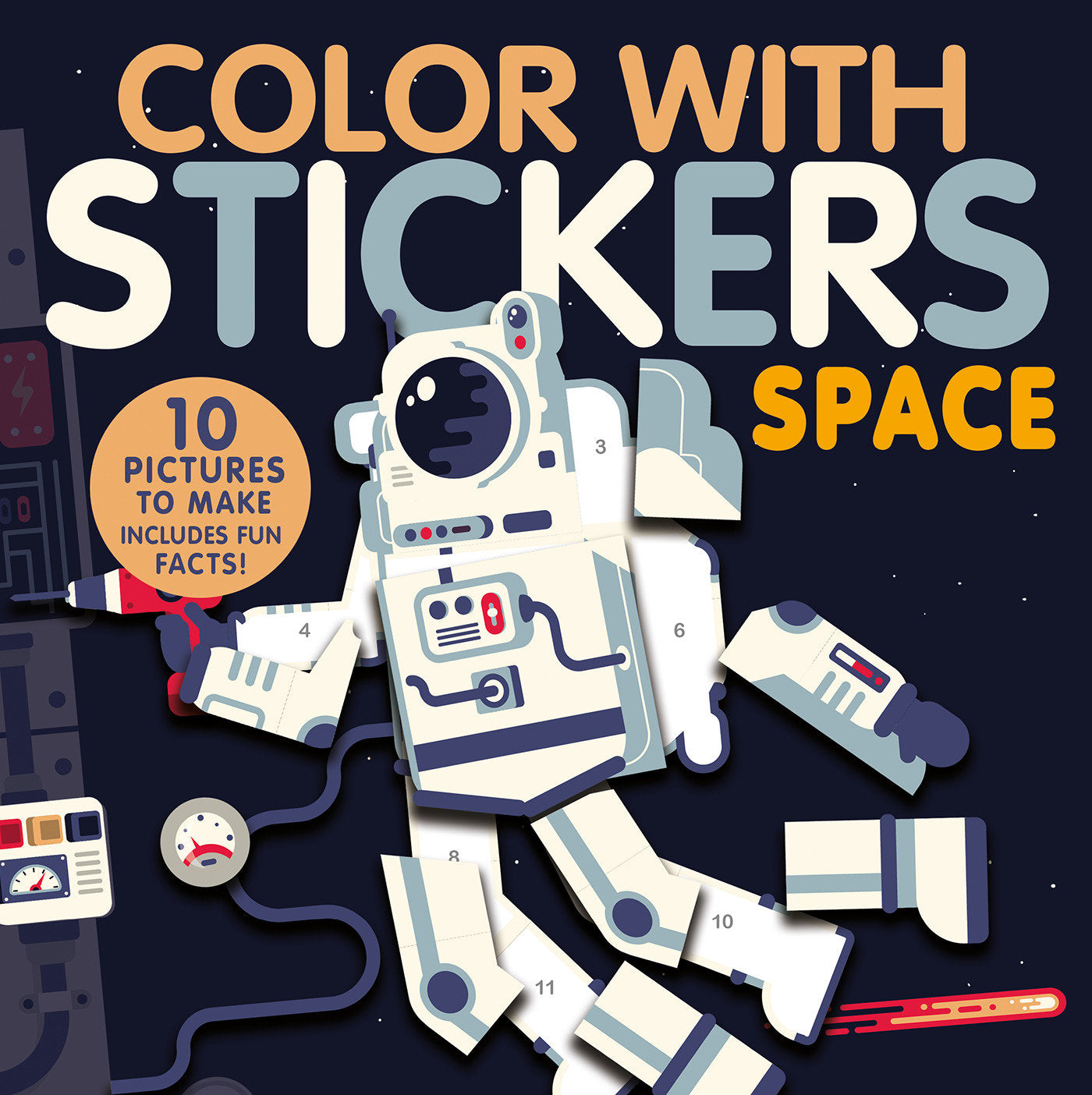 Color with Stickers: Space - 10 Pictures to Make - Includes Fun Facts! (Color with Stickers)