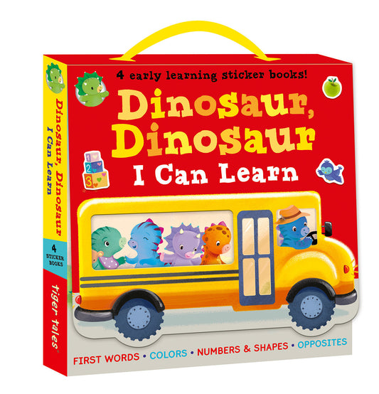 Dinosaur, Dinosaur I Can Learn 4-Book Boxed Set with Stickers - First Words, Colors, Numbers and Shapes, Opposites