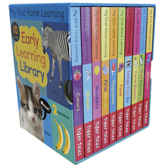 Early Learning Library - Box Set 10 Board Books for Kids (My First Home Learning)