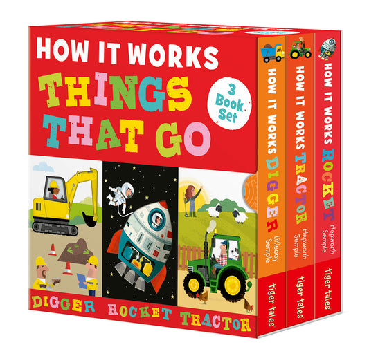 How it Works: Things That Go 3-Book Boxed Set - Digger; Rocket; Tractor (How It Works)