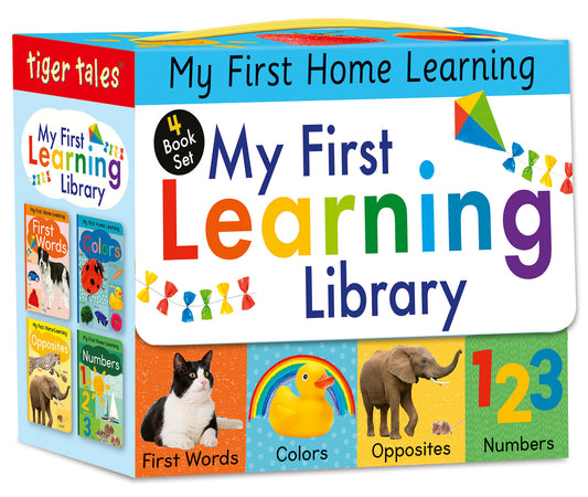 My First Learning Library 4-Book Boxed Set - Includes First Words, Colors, Opposites, and Numbers (My First Home Learning)