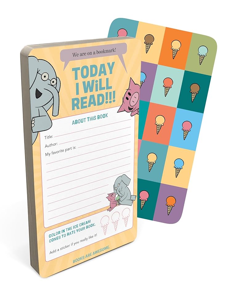 Today I Will Read!!! Bookmarks (Elephant & Piggie) (Mo Willems Bookmark Pads) by Knock Knock