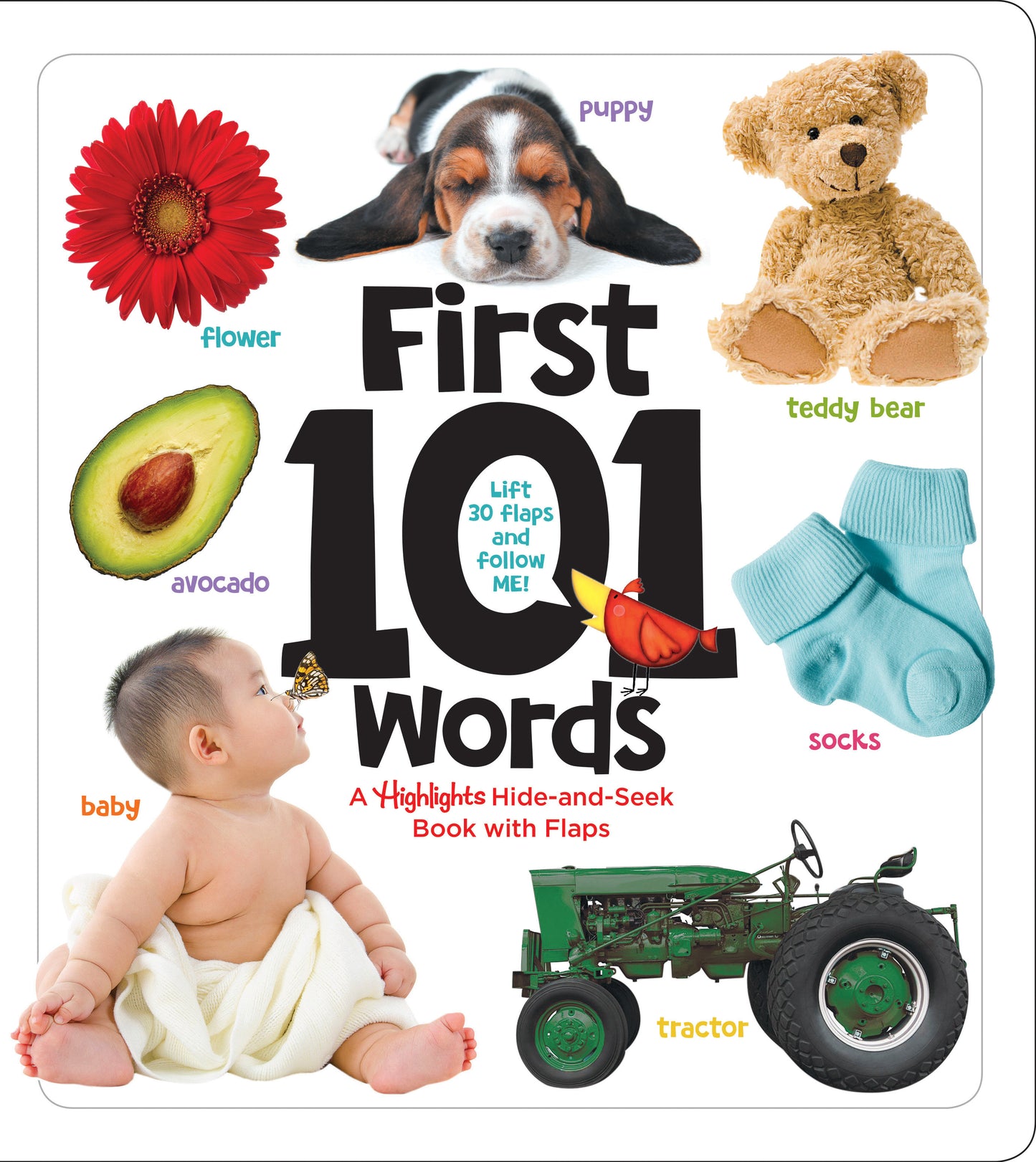 First 101 Words - A Hidden Pictures Lift-the-Flap Board Book, Learn Animals, Food, Shapes, Colors and Numbers, Interactive First Words Book for Babies and Toddlers (Highlights First 101 Words)
