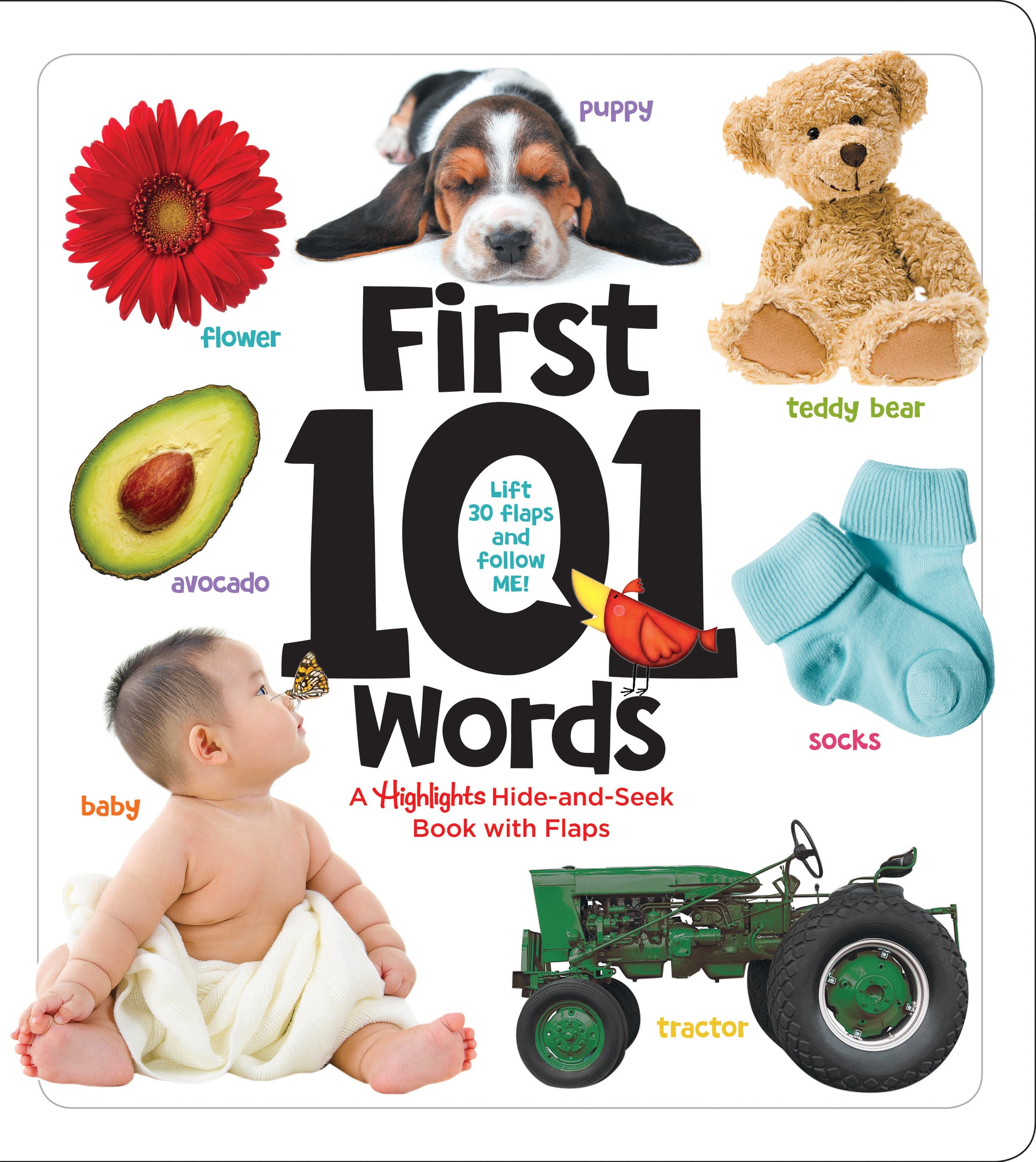First 101 Words - A Hidden Pictures Lift-the-Flap Board Book, Learn Animals, Food, Shapes, Colors and Numbers, Interactive First Words Book for Babies and Toddlers (Highlights First 101 Words)