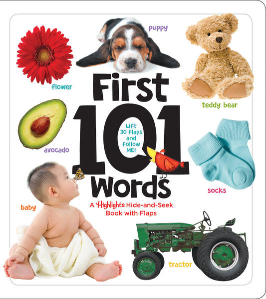 First 101 Words - A Hidden Pictures Lift-the-Flap Board Book, Learn Animals, Food, Shapes, Colors and Numbers, Interactive First Words Book for Babies and Toddlers (Highlights First 101 Words)