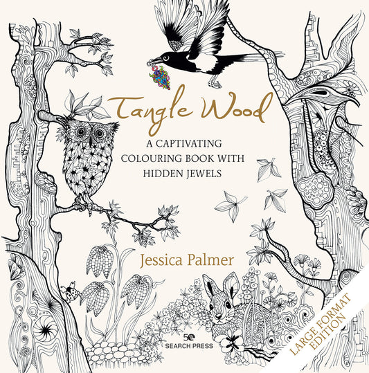 Tangle Wood - Large Format Edition - A captivating colouring book with hidden jewels