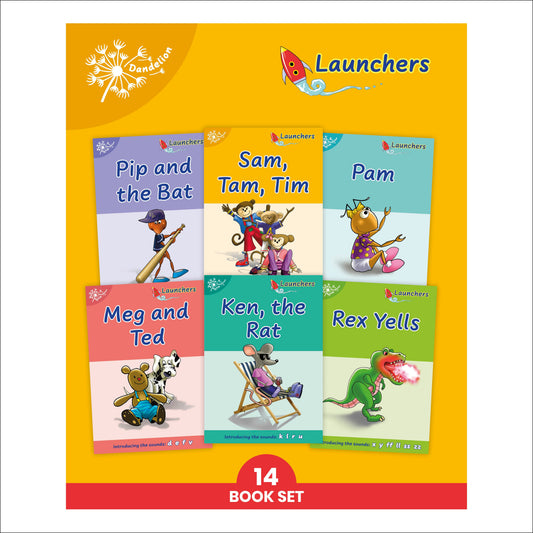 Phonic Books Dandelion Launchers Stages 1-7 Sam, Tam, Tim (Alphabet Code) - Decodable Books for Beginner Readers Sounds of the Alphabet (Phonic Books Beginner Decodable)
