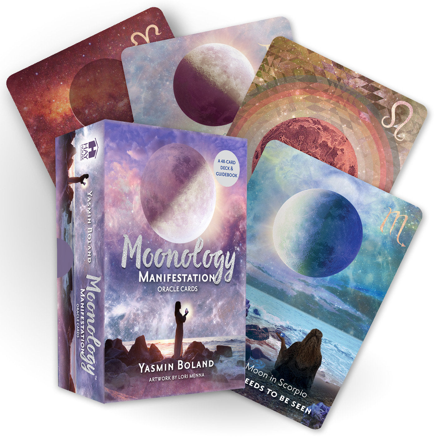 Moonology Manifestation Oracle - A 48-Card Moon Astrology Oracle Deck and Guidebook