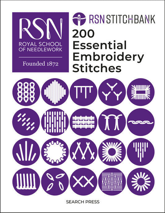 RSN Stitch Bank - 200 Essential Embroidery Stitches (Royal School of Needlework Guides)