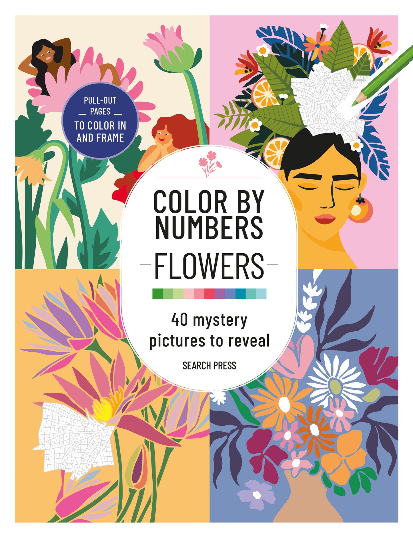 Color by Numbers Flowers and Bouquets - 40 mystery pictures to reveal