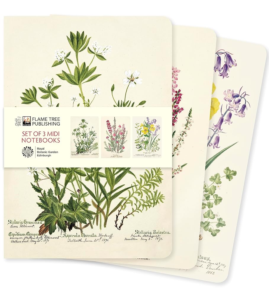 Royal Botanic Garden Edinburgh Set of 3 Midi Notebooks (Midi Notebook Collections) by Flame Tree Studio