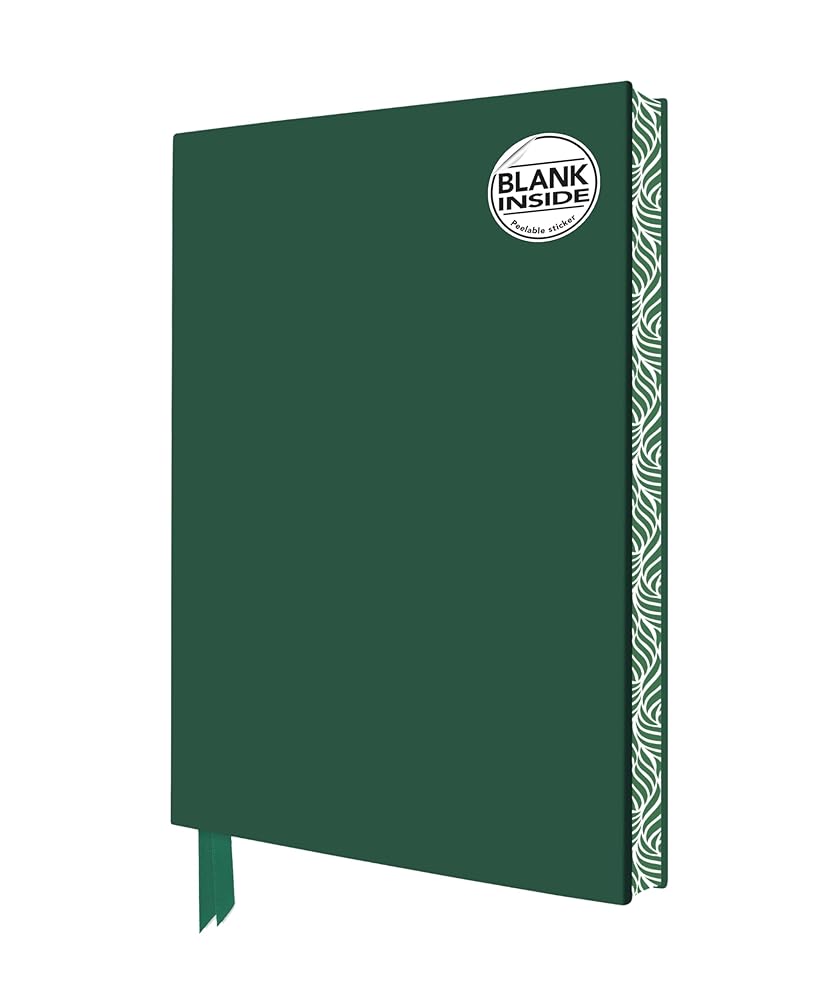 Racing Green Blank Artisan Notebook (Flame Tree Journals) (Blank Artisan Notebooks) by Flame Tree Studio