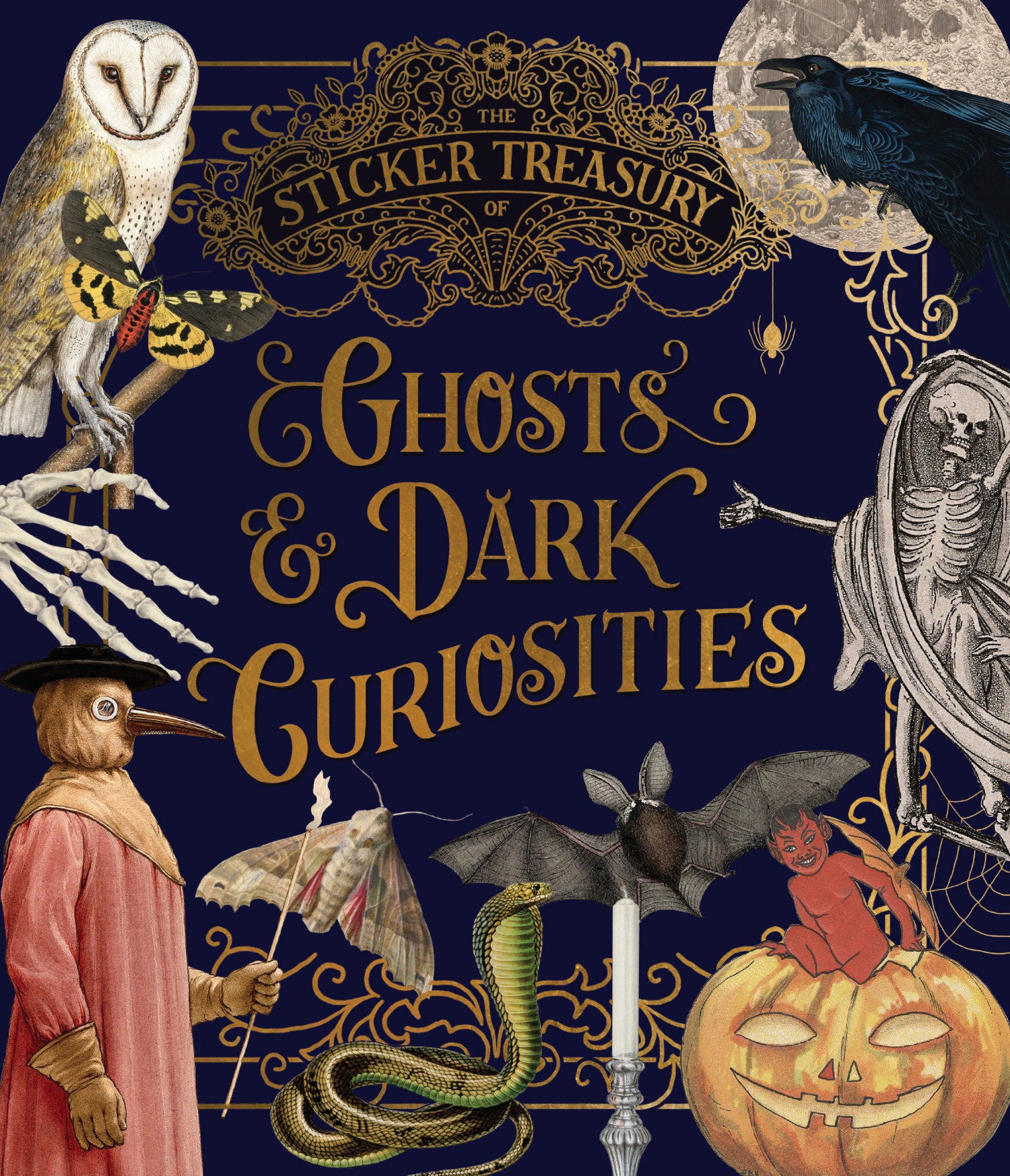 The Sticker Treasury of Ghosts & Dark Curiosities - An eclectic book of stickers for journaling, collaging, scrapbooking and more (STICKER TREASURY)