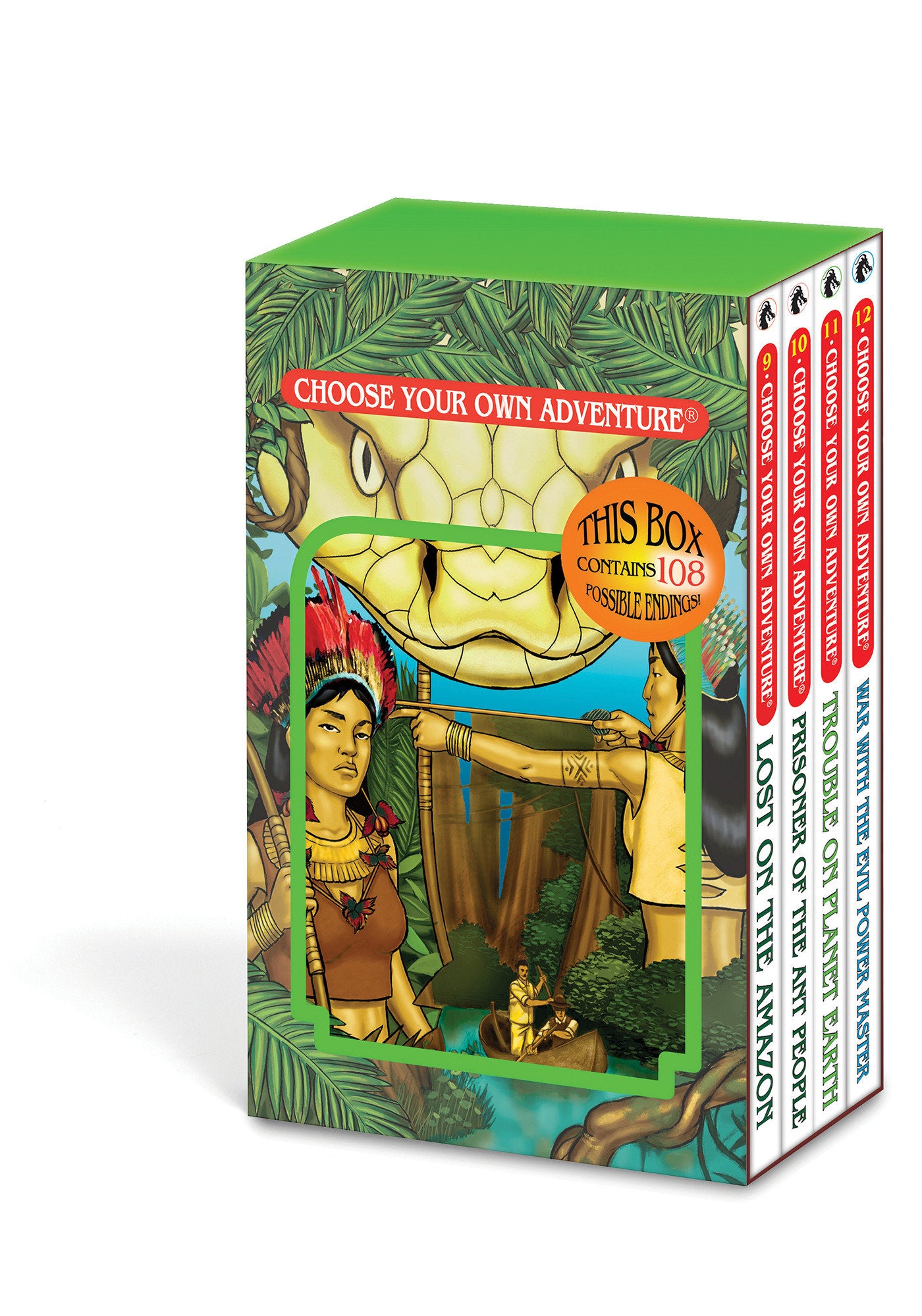 Choose Your Own Adventure 4-Book Boxed Set #3 (Lost On The Amazon , Prisoner Of The Ant People, Trouble On Planet Earth, War With The Evil Power Master) (Choose Your Own Adventure Box Sets) (Book:5)